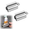 2 Pieces Toothpaste Squeezer, Stainless Steel Tube Squeezer Rolling Toothpaste Dispenser, Toothpaste Roller Squeezer Saves Toothpaste and Creams, Toothpaste Holder for Bathroom view 1