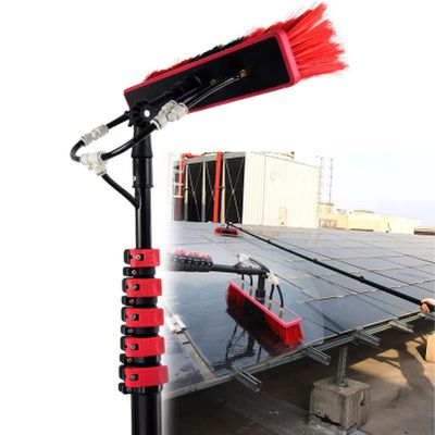 Oiyekntd Window Cleaning Pole, Water Fed Telescopic Brush 6-12m Photovoltaic Panel Cleaning Tool 50cm Brush Head for Cleaning Photovoltaic and Solar Panels,55cmbrush-36FT/10.8M