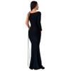 AIBEARTY Sexy Backless Dresses for Women Lace Up Spaghetti Strap Draped Maxi Dress Women Summer Dress Cocktail Party Dresses, Black(long Sleeve), S view 2