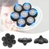7 Head Electric Shaver Heads, Waterproof Replacement Heads Electric Razor Shaver Head for Men, Wet and Dry Shaver Blade Heads, Black view 1