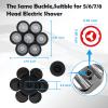 7 Head Electric Shaver Heads, Waterproof Replacement Heads Electric Razor Shaver Head for Men, Wet and Dry Shaver Blade Heads, Black view 4