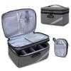 Trunab Small Medical Bag with Lock, Medicine Storage Organizer Bag with Mini Pouch for Home, Travel, Emergency, Grey(Empty Bag), Patented Design view 1