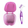 Wudaizhi Denture Bath Box Organizer Dental False Teeth Storage Box with Hanging Net Container Cleaning Teeth Cases Artificial Tooth Boxes view 1
