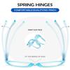 KOOSUFA Cat Eye Reading Glasses Blue Light Blocking Spring Hinge Fashion Transparent Frame Computer Readers Eyewear Eyeglasses for Women Transparent Blue 2.5 view 4