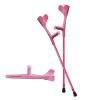 1 Pair Folding Forearm Crutches, Lightweight Aluminum Canes with Ergonomic Handles, Pink Walking Crutches for Women, Applicable Height 145-185cm (4'7''-6'0'') view 1