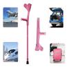 1 Pair Folding Forearm Crutches, Lightweight Aluminum Canes with Ergonomic Handles, Pink Walking Crutches for Women, Applicable Height 145-185cm (4'7''-6'0'') view 4