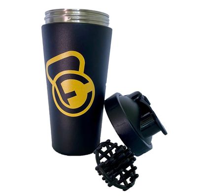 Choice Fitness Ltd Stainless Steel Metal Protein Shaker Bottle for Protein Mixes 700ml BPA Free Brushed Steel with Mixer Blend Ball - Easy Clean Up - Durable and Leakproof