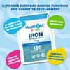 Health4All Kids Iron 120 Chewable Tablets 4 Months Supply, Vegan Sugar-Free Iron Supplement for Children 4+ Supports Learning, Growth & Immune System, Natural Orange Flavour, Made in UK (not Gummies) view 4