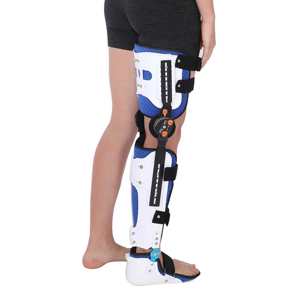 Ankle Foot Fixed Bracket,Knee Ankle Foot Orthosis,Knee Joint Corrector,Achilles Tendon Surgery Ankle Joint Postoperative Care Brace Height and Width Adjustable