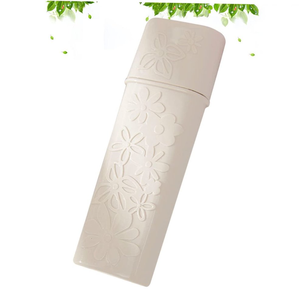 Alipis Portable Carved Dental Equipment Storage Box Travel Toothbrush Case Holder for Hiking Camping Toiletries