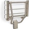 24" x 15" Phenolic White 3 Slats Folding Wall Mount Shower Seat Bench, ADA Compliant view 4