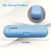 2Pcs Electric Toothbrush Travel Case Portable Travel Holder for Oral-B Philips and so on, Blue & White view 3