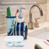 2Pcs Electric Toothbrush Travel Case Portable Travel Holder for Oral-B Philips and so on, Blue & White view 4