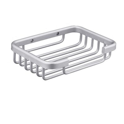 YARNOW 2pcs Space Aluminum Soap Dish Soap Tray Holder Mesh Drainage for Bathroom Silver Rack Storage Stand