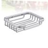 YARNOW 2pcs Space Aluminum Soap Dish Soap Tray Holder Mesh Drainage for Bathroom Silver Rack Storage Stand view 3