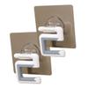 Cabilock 4pcs Wall Broom Mop Organizer Broom Hooks for Wall Mop Hanger for Kitchen and Bathroom Storage view 3