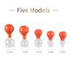 5 Size Facial Cupping Glass Cups, Cellulite Remover Vacuum Suction Massage Cups for Relieve Pain,Dispel Dampness,Beauty,Acupoint Stimulation (3X11cm) view 2