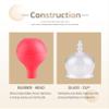 5 Size Facial Cupping Glass Cups, Cellulite Remover Vacuum Suction Massage Cups for Relieve Pain,Dispel Dampness,Beauty,Acupoint Stimulation (5X12.5cm) view 4