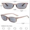KOOSUFA Classic Reading Sunglasses Blue Light Blocking Sun Readers Eyeglasses UV400 Protection UV Resistant Outdoor Eyewear for Men Women Transparent Dark Tea 2.0 view 2