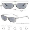 KOOSUFA Classic Reading Sunglasses Blue Light Blocking Sun Readers Eyeglasses UV400 Protection UV Resistant Outdoor Eyewear for Men Women Durchsichtig Grau 3.0 view 2