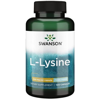 Swanson, L-Lysine, 500mg, 100 Capsules, High Dose, Soy Free, Gluten Free, Non-GMO