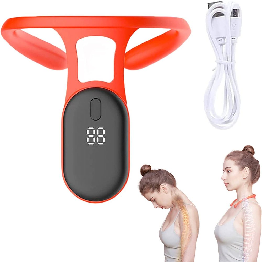 Slimory Ultrasonic Lymphatic Soothing Neck Instrument,Lymphatic Drainage Device for Neck,Ultrasonic Lymphatic Neck Massager Suitable for Women Men (Orange)