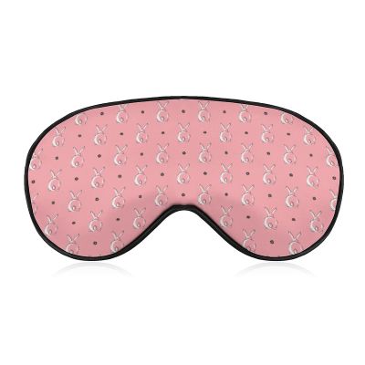 Cute Rabbit Pattern Weighted Eye Mask Sleep Blindfold Adjustable Head Straps Eye Cover