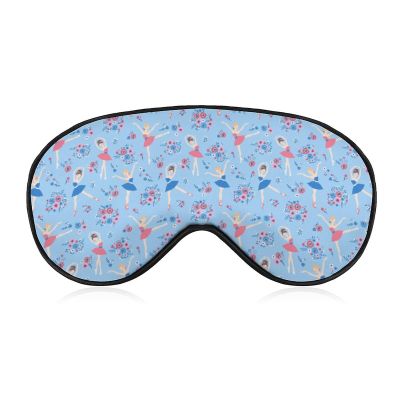 Ballet Girl and Flower Pattern Weighted Eye Mask Sleep Blindfold Adjustable Head Straps Eye Cover