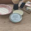 lemon and honey natural shaving soap, handmade in a tin. Suitable for alll skin types made frm olive oil, cruelty free ecofriendly view 4