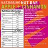 Fatt Keto Nut Bars - (Apple & Cinnamon, 4 Pack) - 2g Carbs - 100% Natural, Low-Carb, Gluten Free Clean Keto Snack Bars with Super Fats - High Fibre, Low Sugar, Sweetener Free & Vegan - Aka Fattbar view 2
