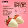 Diablo No Added Sugar White Chocolate with Strawberry  No Added Sugar Chocolate Bar Sweetened with Stevia, Gluten Free, Ideal for Any Occasion, Birthdays, Valentines, or Gift Hampers, 75g (Pack of 2) view 4