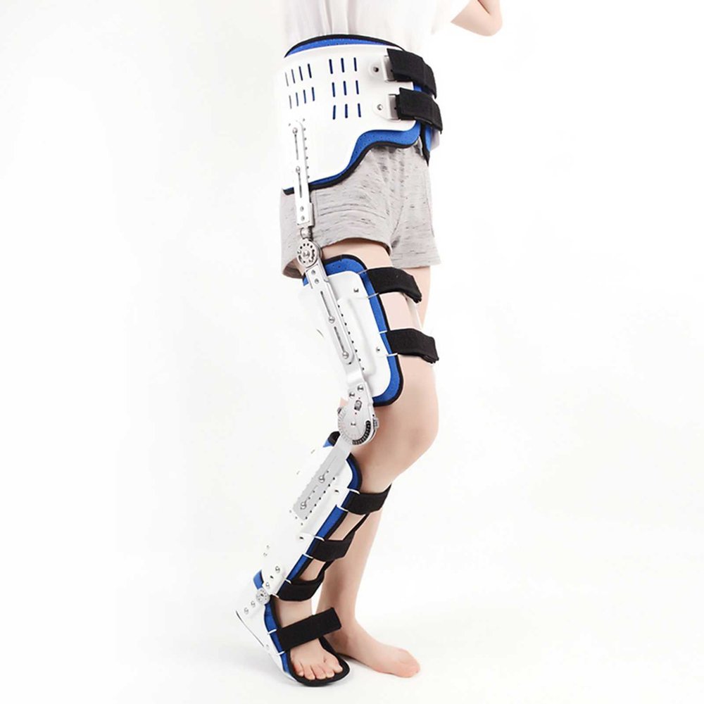 Hinged Knee Braceknee Joint Fixation Bracket Adjustable Hip, Knee, Ankle And Foot Orthosis Support Joint Stabilizer