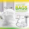 10L Bin Liners Drawstring bin bags with Tie Handle,Small Bin Bags for Bathroom pedal Bin,Office Waste Paper Bin(60 Liners, White) view 3