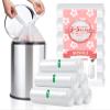 AOSULI Small Bin Bags 3-5l Bin Liners Pedal Clear Plastic Waste Bags with Tie Handle 108 Counts White Trash Bags Mini Garbage Bags for Bathroom,Toilet,Bedroom,Office Fit 3-6L Rubbish Bin view 1