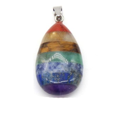 GROWWISH Natural 7 Chakra Healing Crystals Stones Series Spiritual Energy Thumb Stone Ball Wand Heart Moon Angel Pendant Pyramid Ornament-Type 22