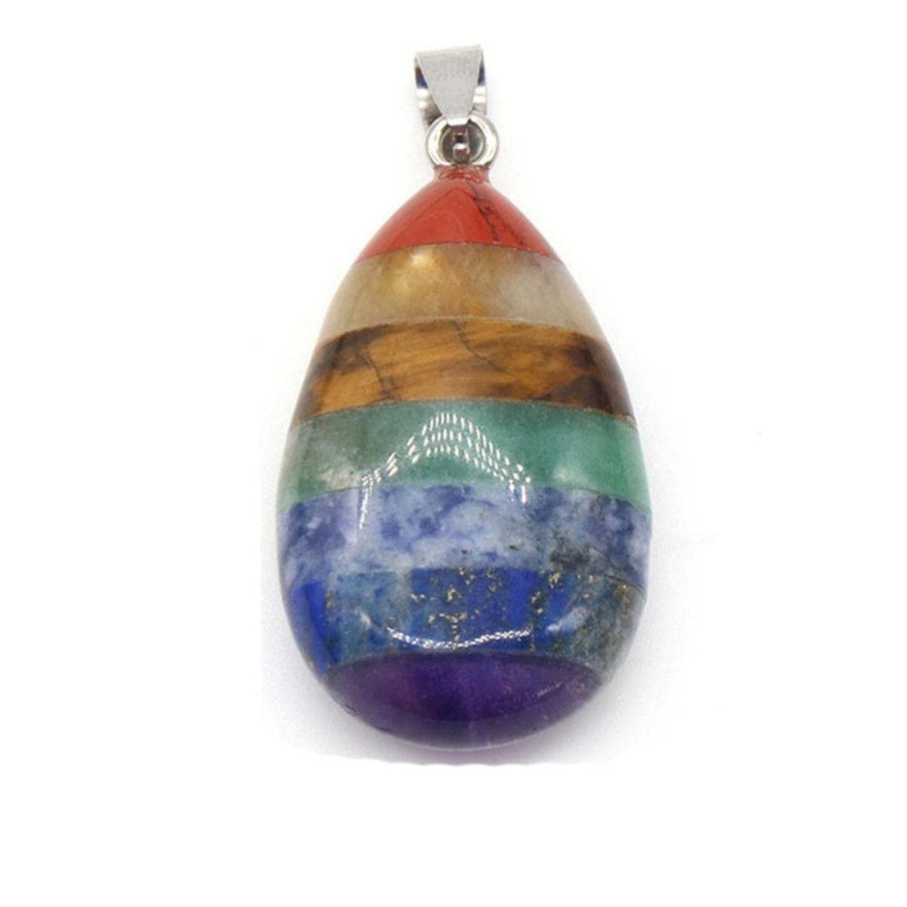 GROWWISH Natural 7 Chakra Healing Crystals Stones Series Spiritual Energy Thumb Stone Ball Wand Heart Moon Angel Pendant Pyramid Ornament-Type 22