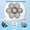 7 Head Electric Shaver Heads, Waterproof Replacement Heads Electric Razor Shaver Head for Men, Wet and Dry Shaver Blade Heads, Silver view 2