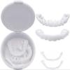 2 Pairs Instant Veneers Dentures, Cosmetic Teeth Clip in Veneers Teeth for Upper and Lower, Temporary False Teeth, Veneers Teeth for Men Women Adult view 1