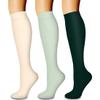 Laite Hebe 3 Pack Medical Compression Sock-Compression Sock for Women and Men-Best for Running,Nursing,Sports, 17-beige/Light Green/Dark Green, L-XL view 1