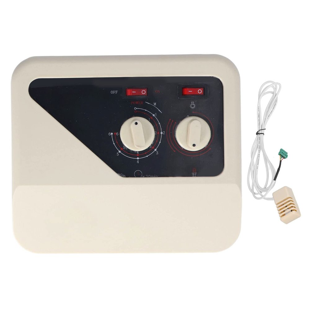 TITA-DONG Wall Mount Sauna Stove Controller, PP shell Sauna Stove Heater Controller with Probe Wire, Dry Sauna Stove Accessories for 9 to 15KW Sauna Stove