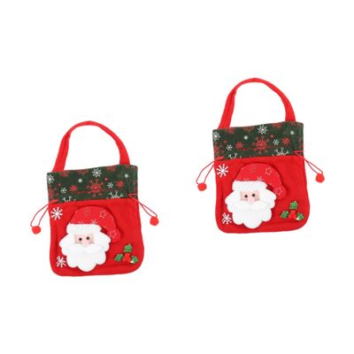 Cabilock 2pcs Drawstring Bags Capacity Biscuit Pouches Practical Wrapping Bags for Christmas Sweets and Portable Use