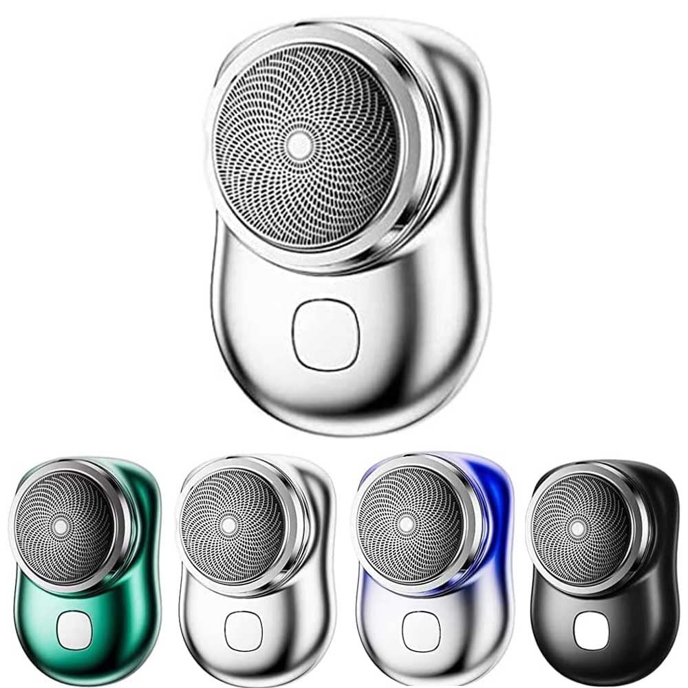 2023 New Mini Shave Portable Electric Shaver,USB Rechargeable Razors Easy One-Button Use Magic Mini Shavers Electric Shaving Machines for Home Car Travel (Silver)