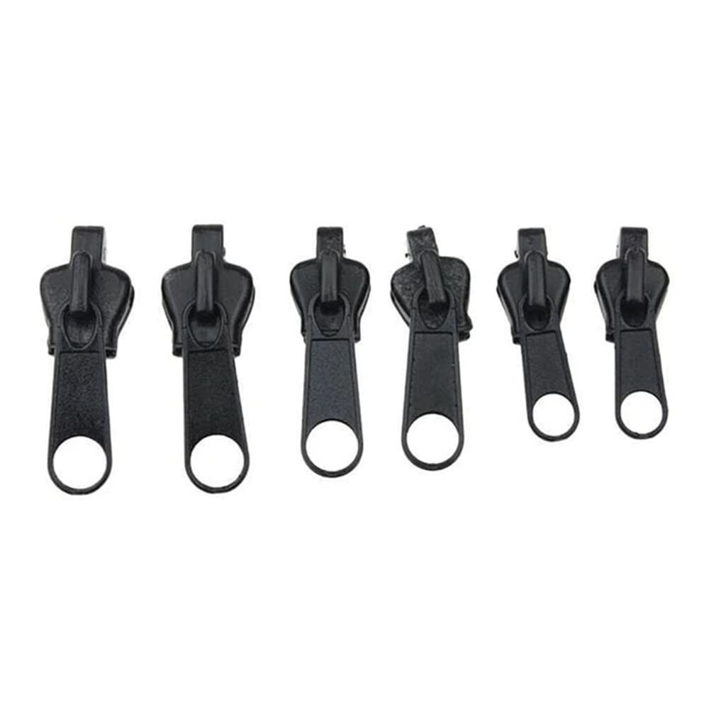 Amesor 6 Zip Slider Repair Replacement Kit, Fix Zip Puller, Jacket Zipper Replacement With Metal Slide, Fastener Fixer Pulls Accessories With S L Size For Jackets, Suitcases, Jackets, Purse
