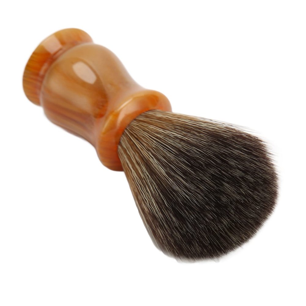 Beard Brush Portable Men Shaving Foam Brush Quick Drying Imitation Bristle Beard Cleaning Brush for Home Barber Shop