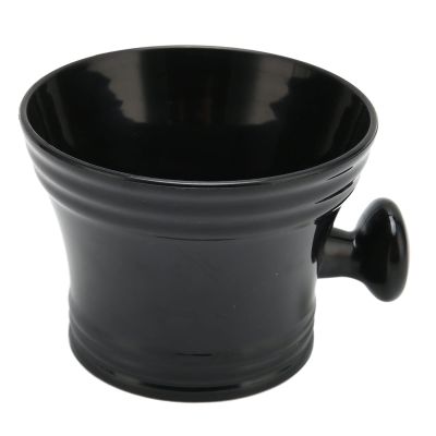 FILFEEL Plastic Shaving Bowl Black Shaving Soap Bowl for Men Large Capacity Portable Shave Mug with Handle for Barber Home Travel