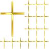 16 Pieces Baptism Cake Toppers Crossing Cupcake Toppers Gold Mirror Acrylic Cake Topper Baptism Decor Christian Decorations (Elegant Style) view 1