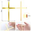 16 Pieces Baptism Cake Toppers Crossing Cupcake Toppers Gold Mirror Acrylic Cake Topper Baptism Decor Christian Decorations (Elegant Style) view 2