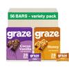 Graze Variety box of Healthy Snacks - Cocoa Vanilla Snack bars & Honey oat protein snack bars - Packaging may vary (56x30g) view 1