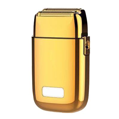 Electric Shaver, Travel Shaver, Golden Zinc Alloy Double Electric Shaver 30 Degree Angle Inner Blade Design USB Charging Beard Trimmer Shavers for Men Electric Shavers for Men