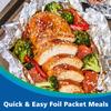 12 Rolls of 18M Aluminium Silver Foil Paper 10.5 Micron 29.5cm x 18m Foil Aluminium Sandwich Sheet Wrapping Paper Foil Wrap Food Service Catering for Grilling Baking Roasting. view 3